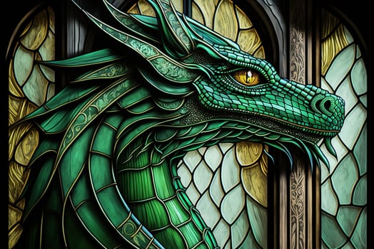 Ai generated Green wooden dragon chinese new year celebration 2024 photo
