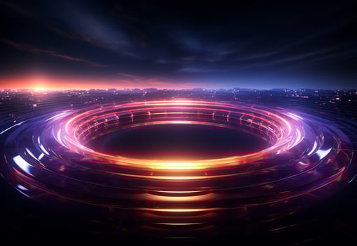 Ai Generated Neon illuminated futuristic backdrop realistic image, ultra hd, high design very detailed photo