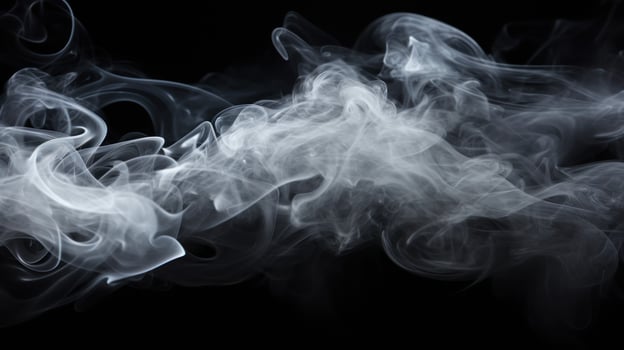 white smoke on a black background photo