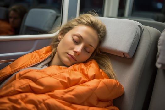 Close ups of cozy sleeping berths on overnight trains photo