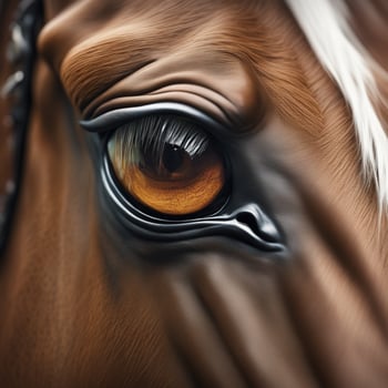 Ai generated content. Graceful Elegance A Horse's Eye in Close-Up photo