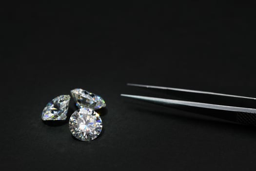 Diamonds on The Black Background photo