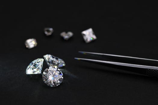 Diamonds on The Black Background photo