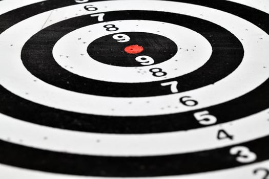 Dartboard close up. Darts game photo