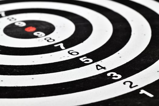 Dartboard close up. Darts game photo
