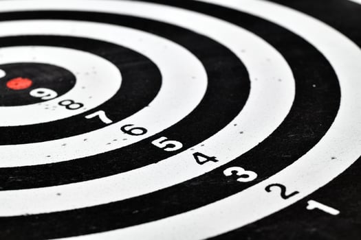 Dartboard close up. Darts game photo