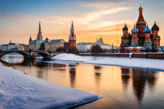 the red square in moscow, russia. AI-Generated photo