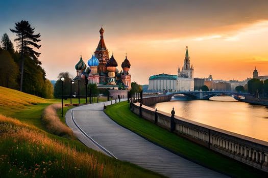 moscow, russia, kremlin, kremlin bridge, kremlin, kremlin bridge. AI-Generated photo