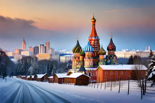 the red square in moscow, russia. AI-Generated photo