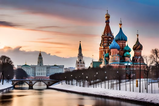 the kremlin and the red square in moscow, russia. AI-Generated photo