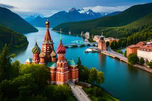 the red tower of the kremlin in moscow, russia. AI-Generated photo