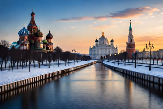 moscow, russia, kremlin, kreml, kreml river, k. AI-Generated photo