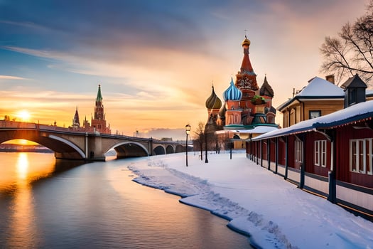 the red square in moscow, russia. AI-Generated photo