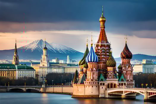 the kremlin and the red square in moscow, russia. AI-Generated photo