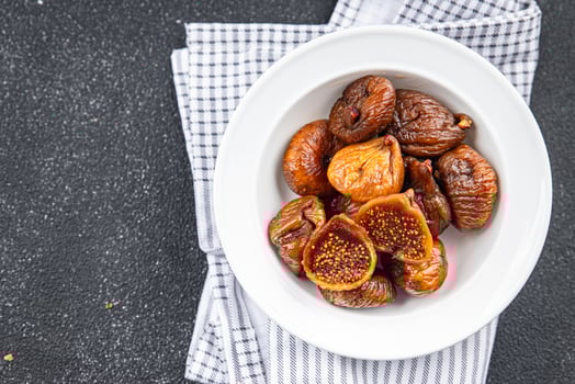 figs dried fruit smoked delicious healthy eating cooking appetizer meal food snack on the table copy space food background photo