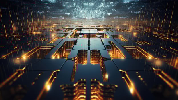 abstract tech background filled with a mesmerizing array of circuitry patterns, AI Generative photo
