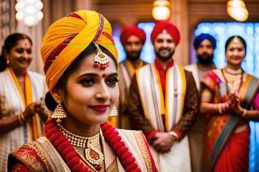 indian wedding in delhi. AI-Generated photo