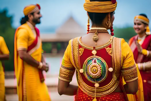 indian wedding dress in india. AI-Generated photo