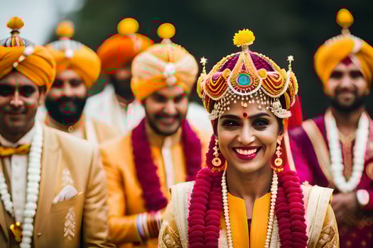 indian wedding in delhi. AI-Generated photo