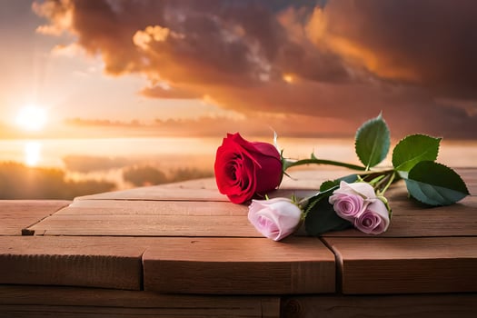 photo wallpaper sunset, the sky, the sea, the sea, the sky, the sea,. AI-Generated