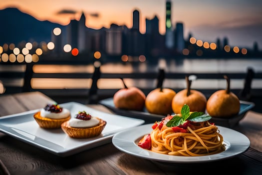 the food and drink at the hotel. AI-Generated photo