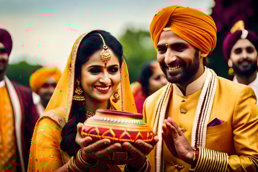 indian wedding in delhi. AI-Generated photo