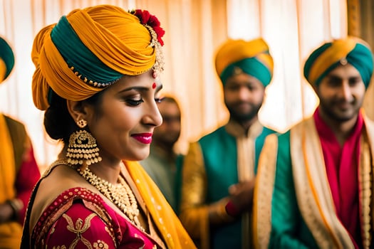 indian wedding ceremony in delhi. AI-Generated photo