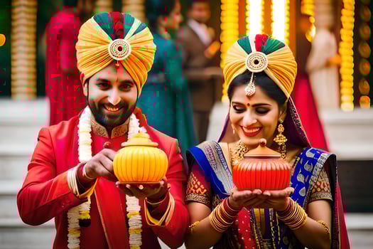 indian wedding in delhi. AI-Generated photo