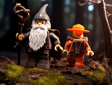 The epic quest of LEGO adventurers AI Generative photo