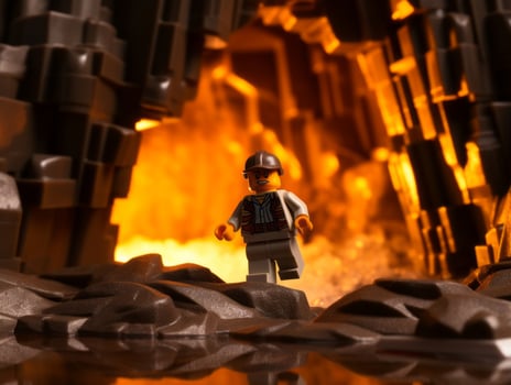 The epic quest of LEGO adventurers AI Generative photo