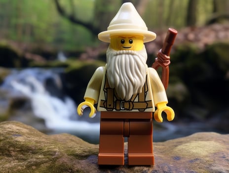The epic quest of LEGO adventurers AI Generative photo