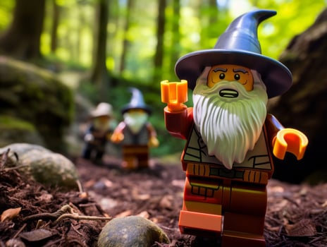 The epic quest of LEGO adventurers AI Generative photo