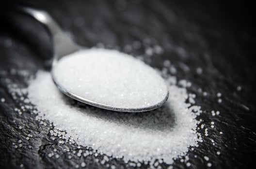 Salt background . On black table. photo