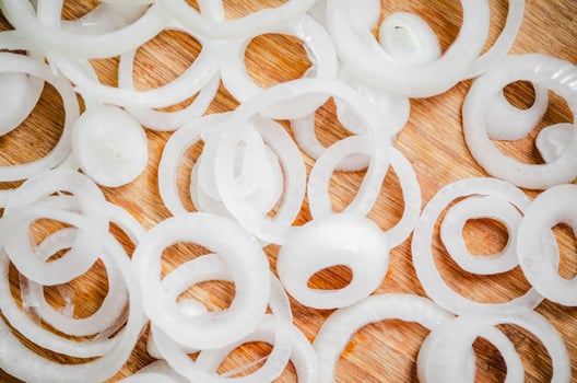 Fresh chopped onion. photo