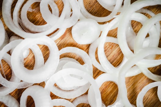 Fresh chopped onion. photo