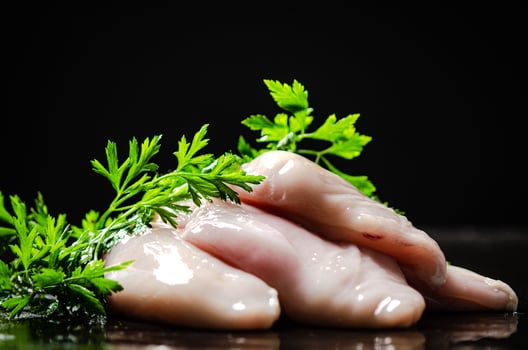 Fresh chicken fillet . photo