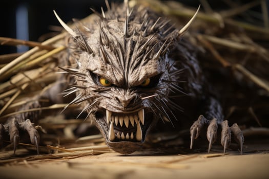a close up of a monster with sharp teeth generative ai photo
