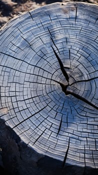 a close up of a tree stump that has been cut down generative ai photo