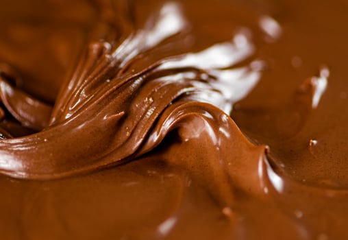The texture of hazelnut butter. photo