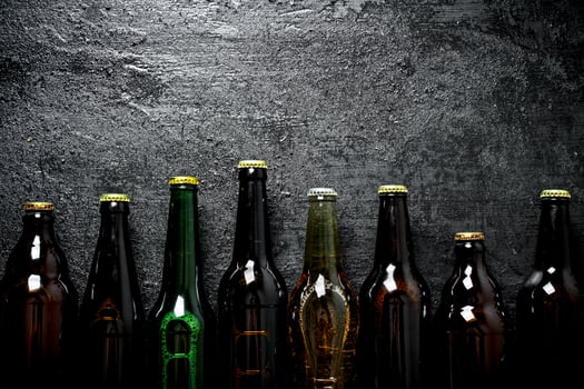 Closed beer bottles. photo