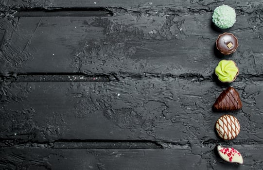 variety of chocolate candies. photo