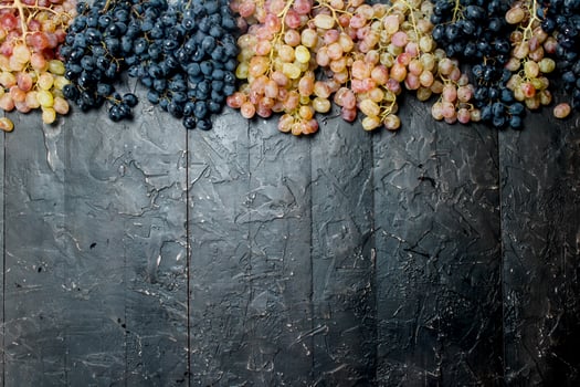 Black and white grapes. photo