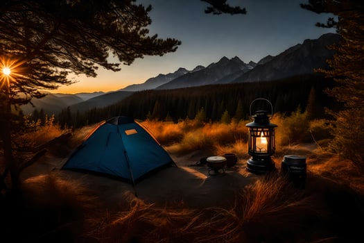 photo wallpaper the sky, mountains, sunset, the sun, the mountains, the sky, the. AI-Generated