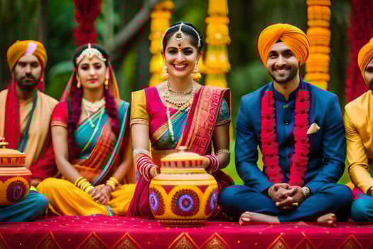 indian wedding in mumbai. AI-Generated photo
