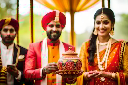 indian wedding ceremony in india. AI-Generated photo