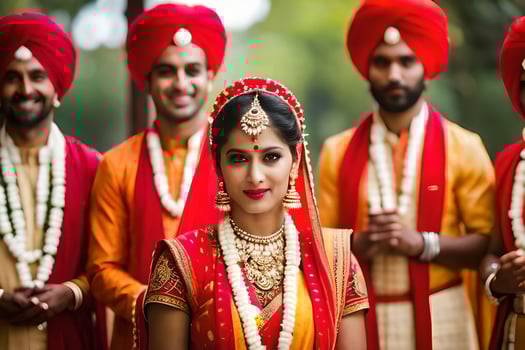 indian wedding in delhi. AI-Generated photo