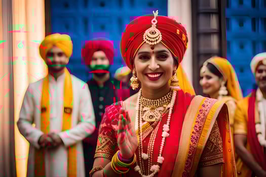 indian wedding in jaipur. AI-Generated photo