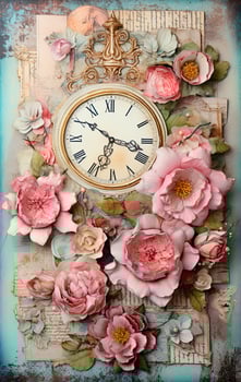 Old vintage Victorian style scrapbooking card photo