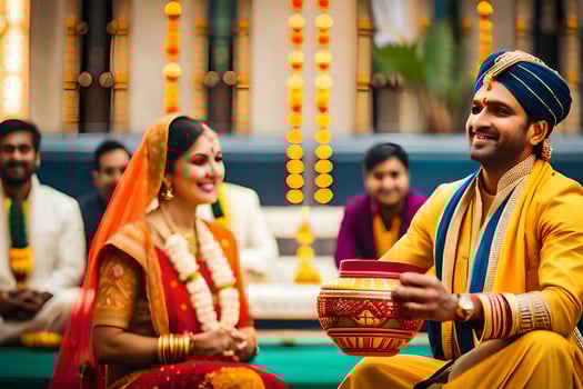 indian wedding in bangalore. AI-Generated photo
