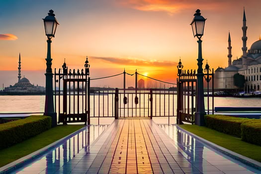 the blue mosque in istanbul, turkey. AI-Generated photo